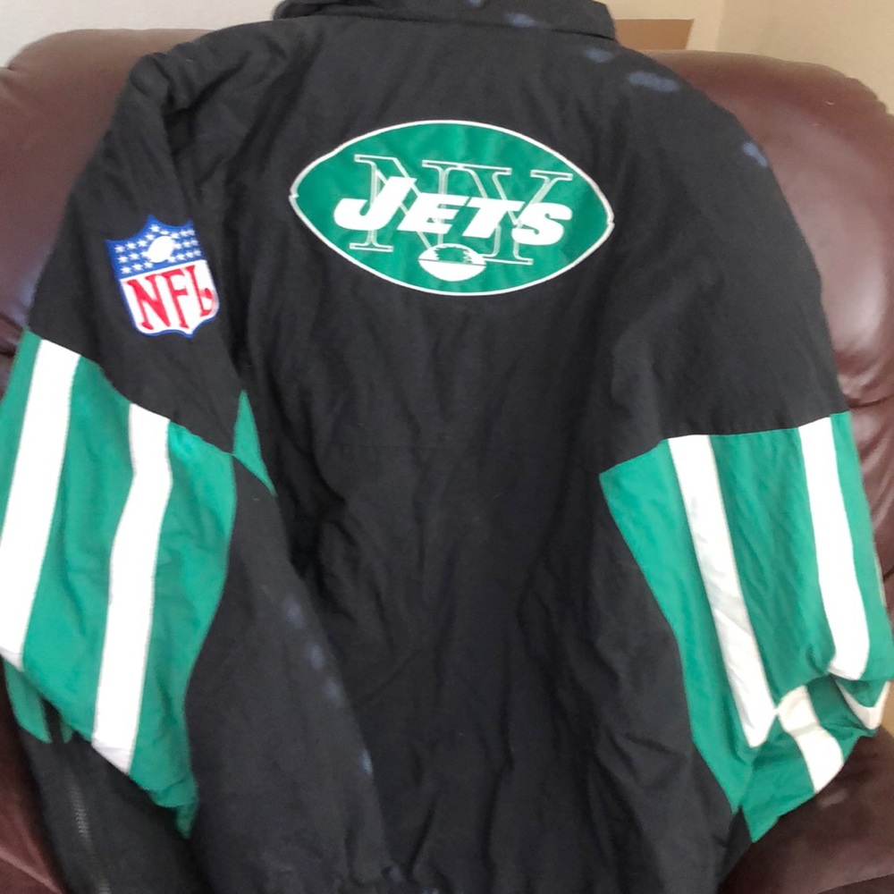 Jets warm pullover jacket throwback